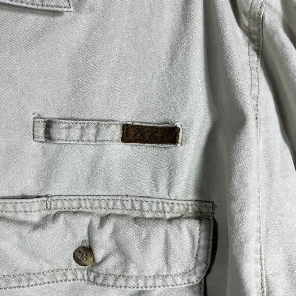 Woolrich Shirt Mens Size XL Beige Button Up Long Sleeves Rugged Outerwear - Picture 5 of 11